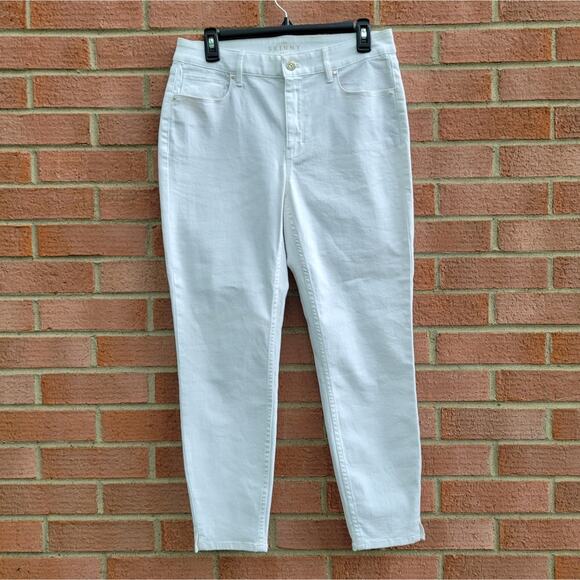White House Black Market High-Rise Skinny Crop Jeans Size 8 - Picture 3 of 8